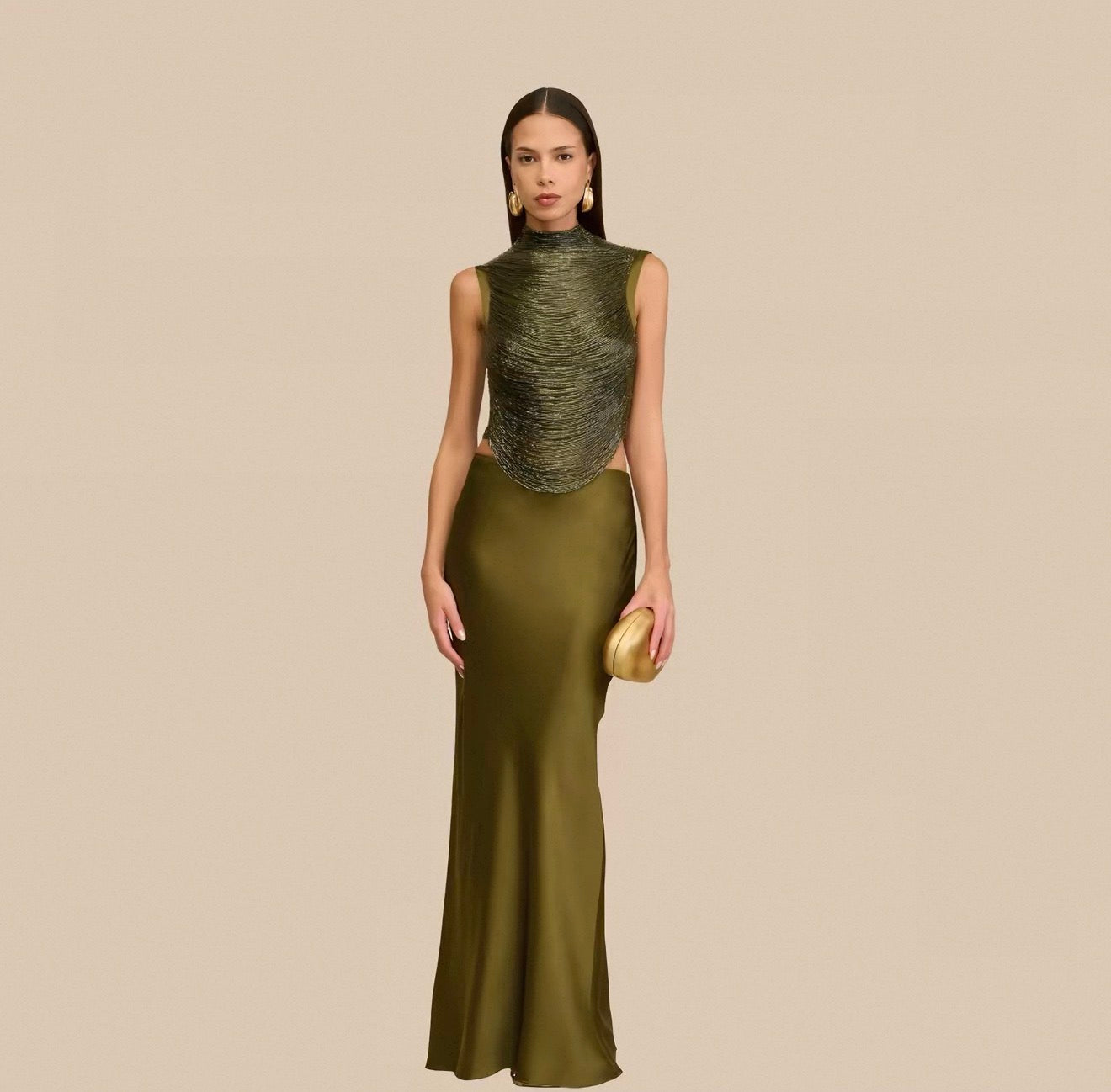 Two-Piece Set Sleeveless Evening Dress