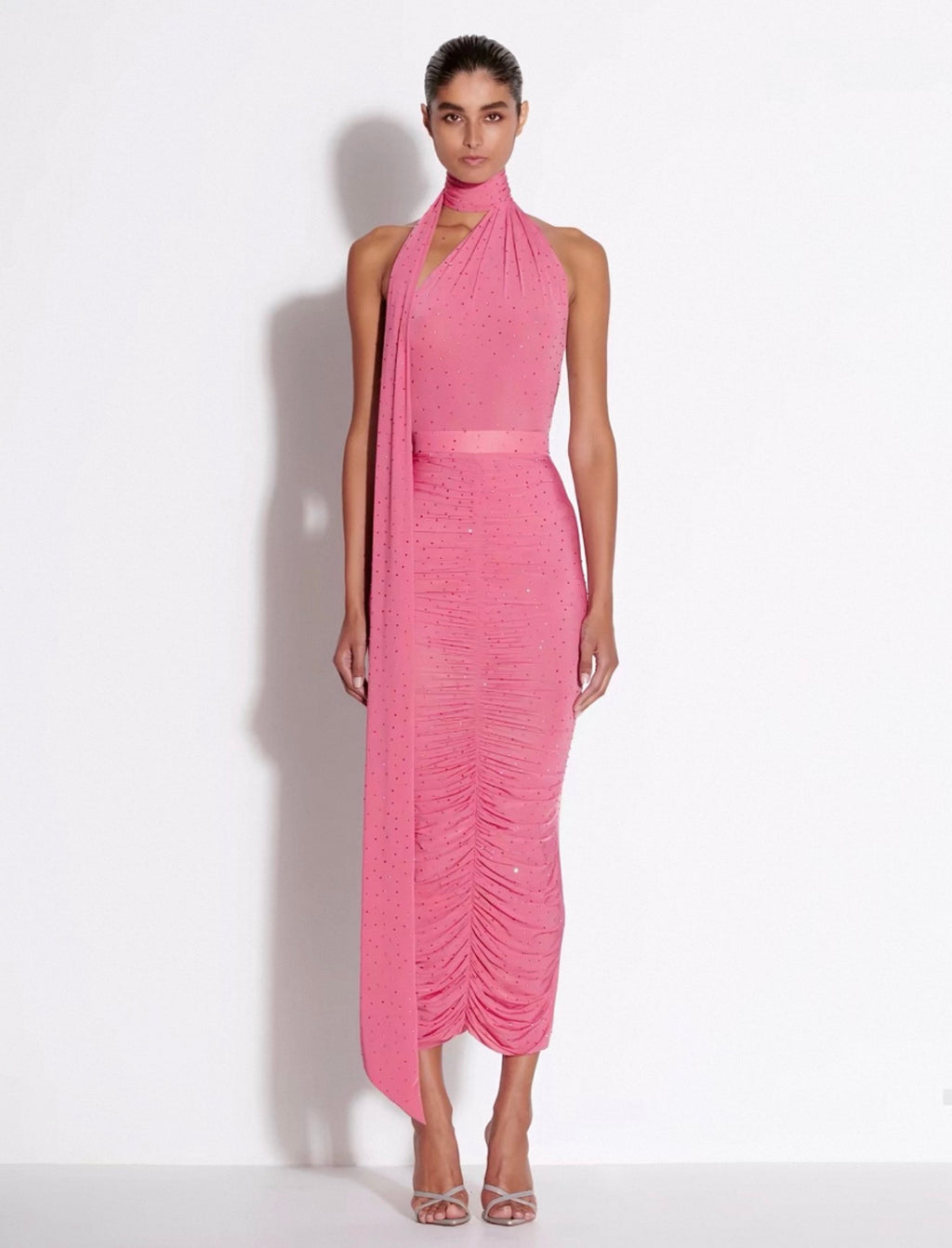 Pink rhinestone dress