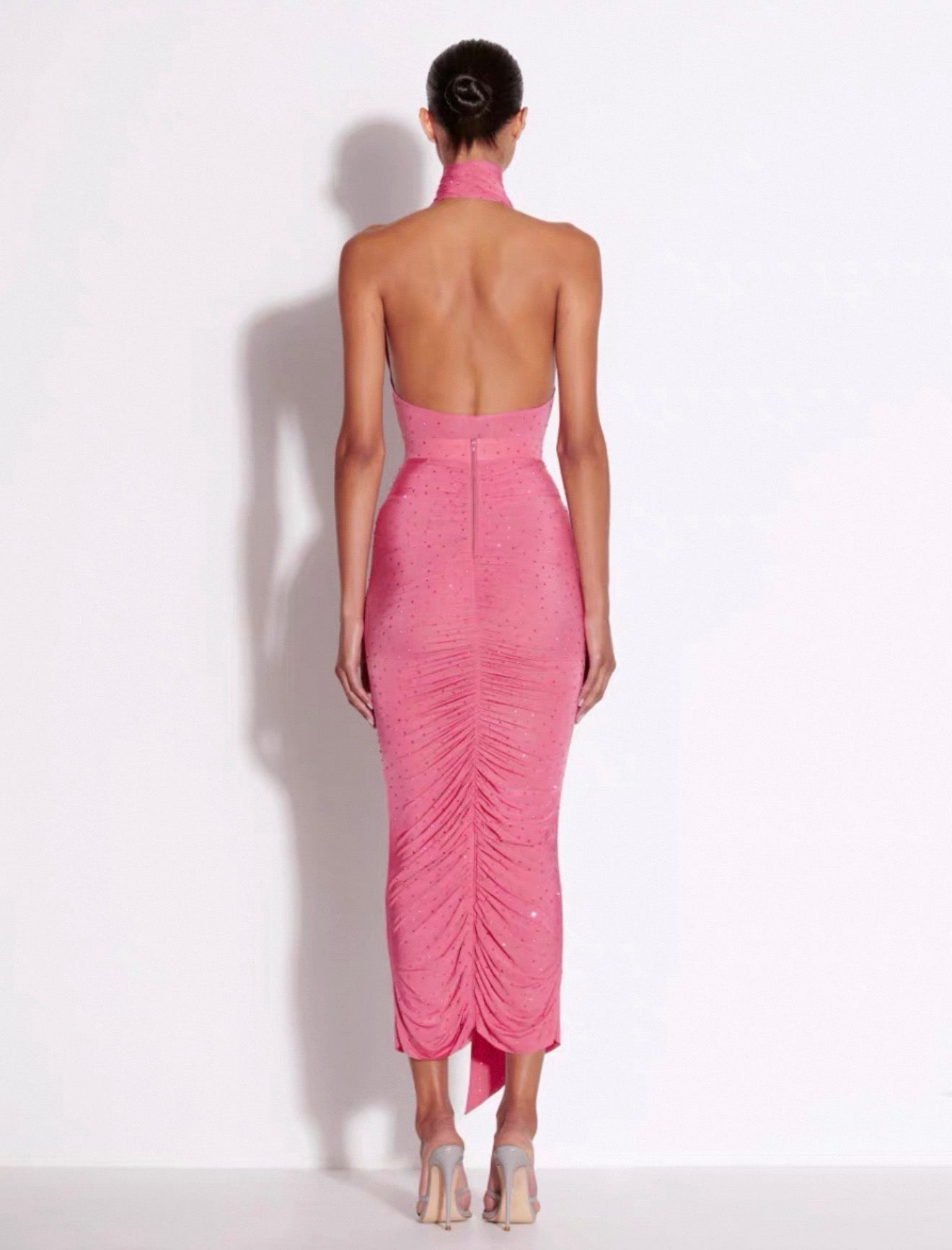 Pink rhinestone dress