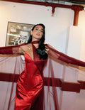 Red Dress with gloves