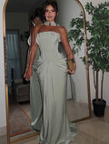 Green corset dress