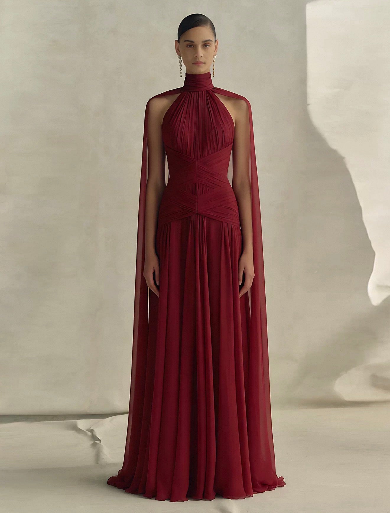Red dress gown