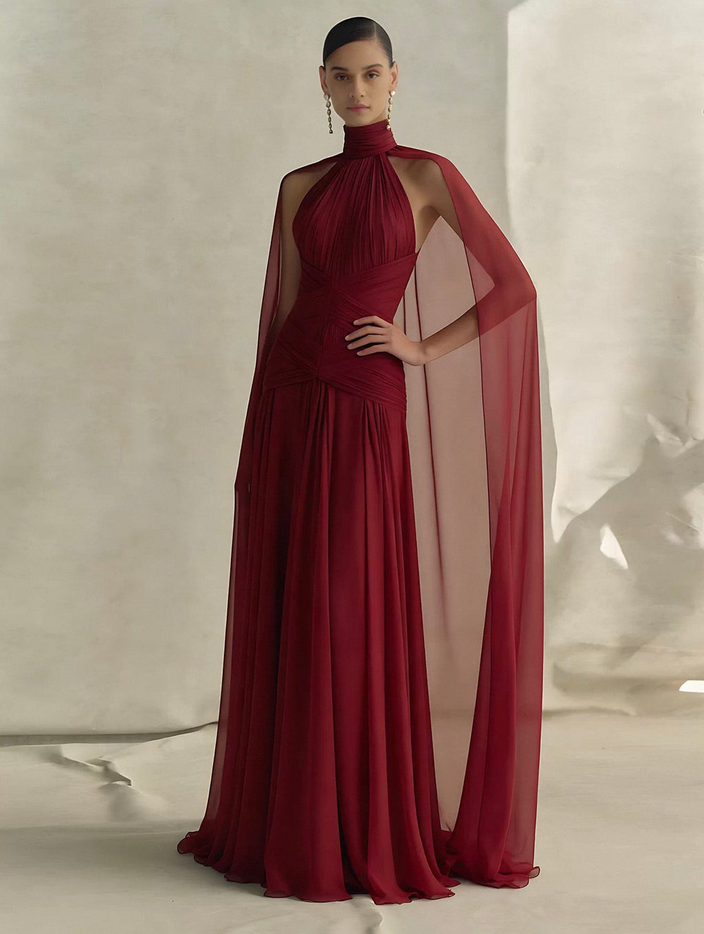 Red dress gown