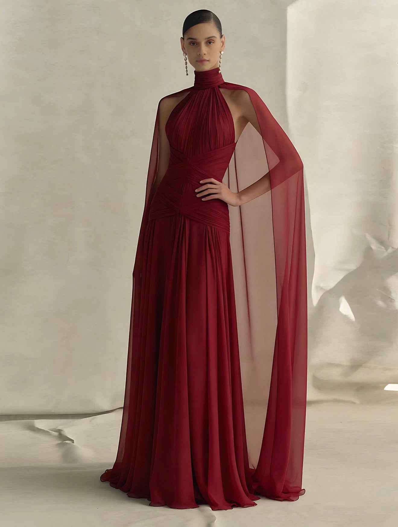 Red dress gown