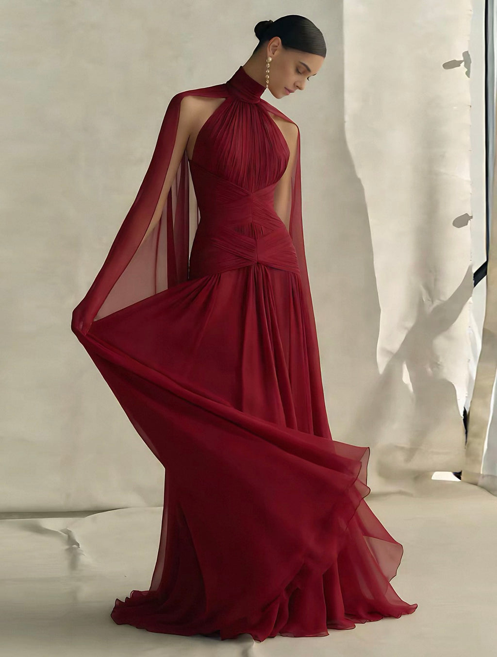 Red dress gown
