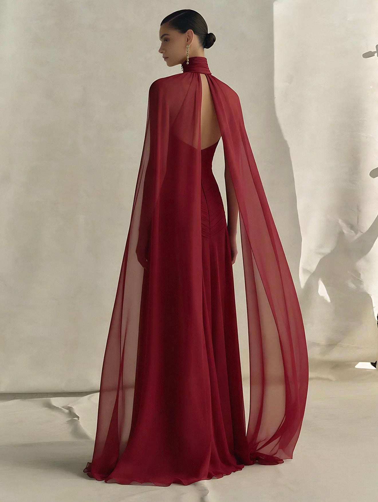 Red dress gown