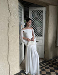 Maxi off shoulder white dress