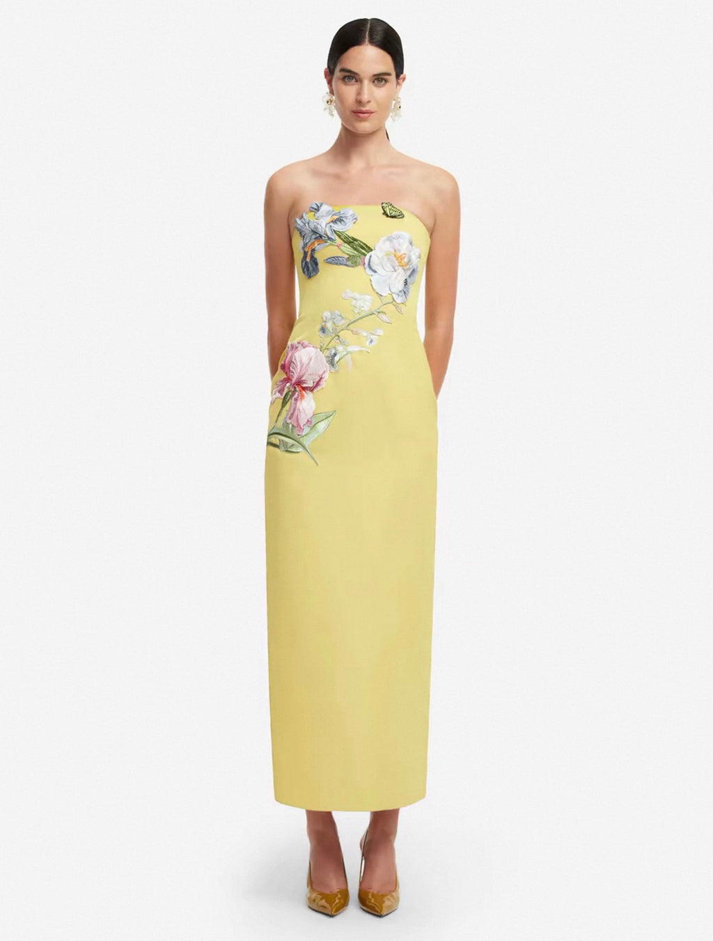 Yellow floral dress